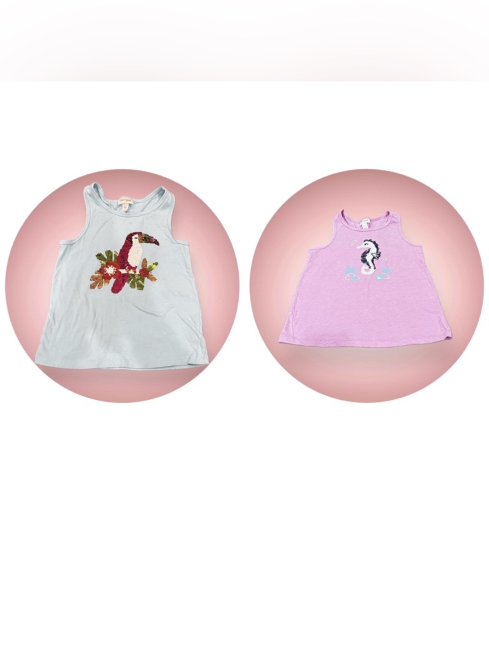 TWO Tank Tops - Kids Purple & Blue